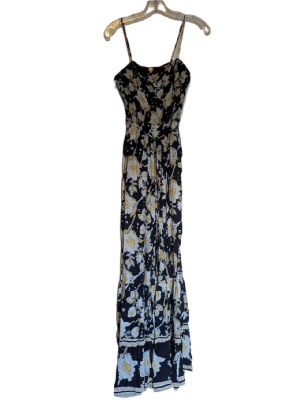 Women's Free People Black & Yellow Floral Maxi Dress M
